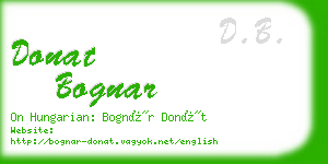 donat bognar business card